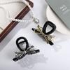 Acrylic Bow Hair Claw Korean Style Bow Crab Clip Cool Metal Bow Claw Clip Ladies