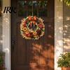 Durable Hanging Ornament Fall Pumpkin Sunflower Wreath Decor, Acrylic Hand Painted Fine Workmanship Decor Window Ornament, Thanksgiving