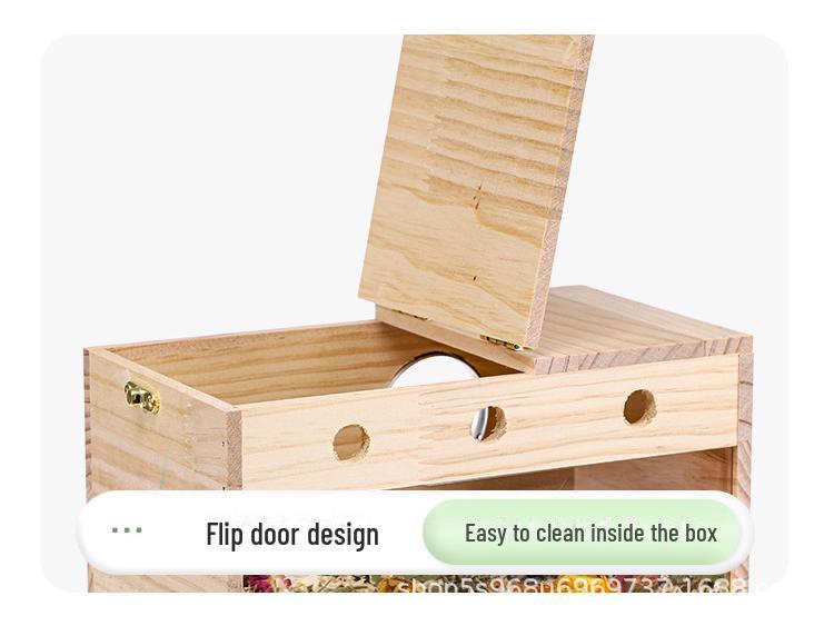 Clear Parrot Breeding Box, Black Phoenix Tiger Skin Peony Design, Hanging Bird Nest House.