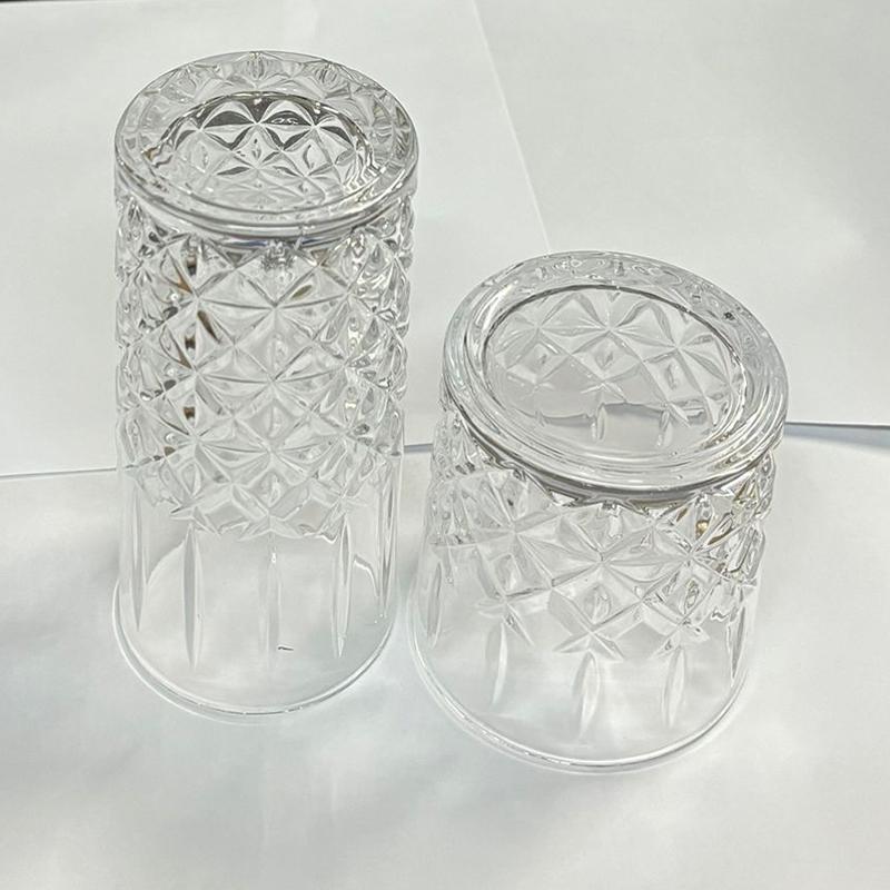 310 мл/320 мл Стеклянные чашки для кофе с бриллиантовым узором Термос Бытовая бутылка для воды Бокалы для вина Роскошная чашка для напитков Чашка для сока Оптовые чашки