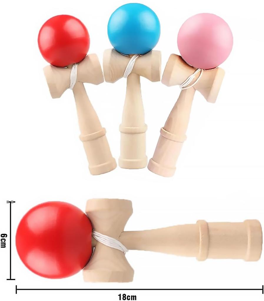Heculos Набор Кендама из 3 Кендама для Кендама и Соревнований (Красный, Синий, Розовый) Занятия, Практика,