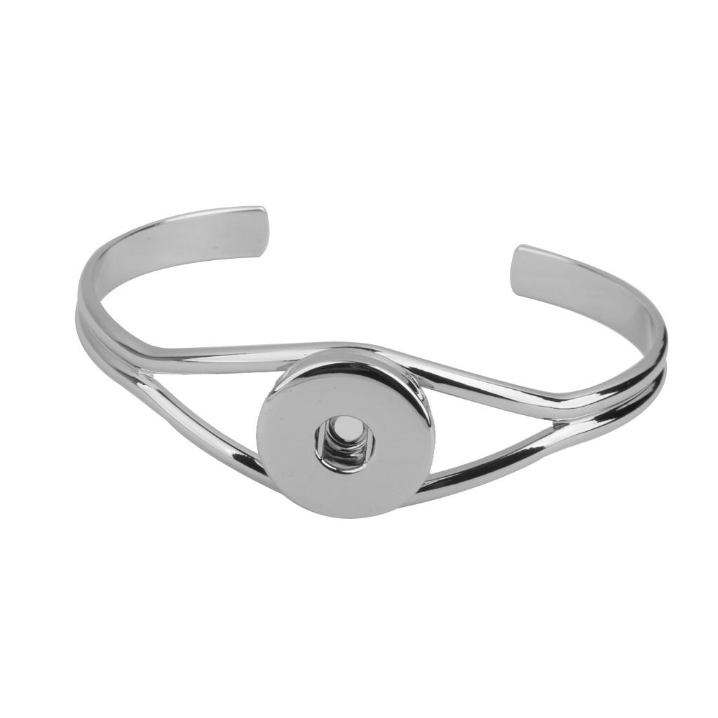 Серебряный браслет из алюминиевого сплава с одной кнопкой подходит для Noosa