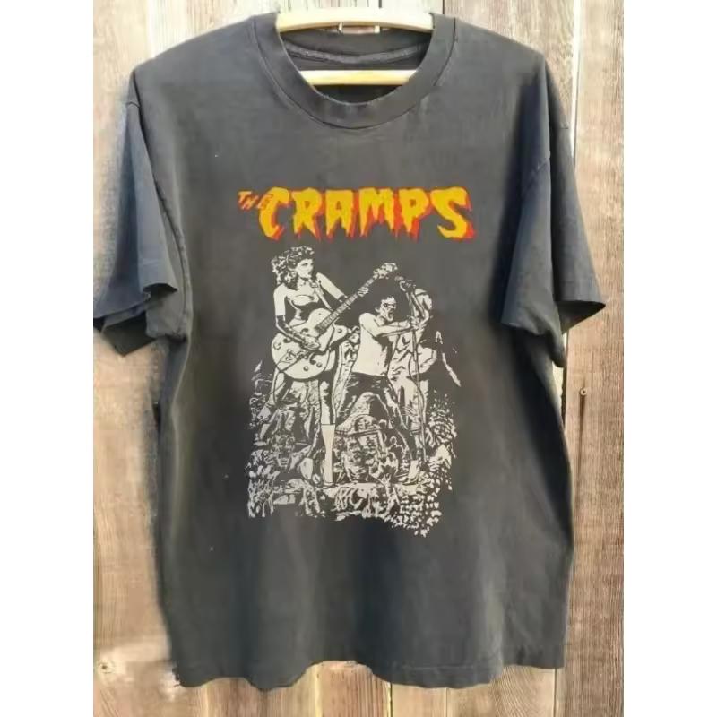 Camiseta Unissex The Cramps Retro Rock Band Fans