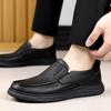 Men Summer Fashion Casual Business Sandals Hollow Leather Shoes Classic Comfortable and Breathable Soft Sole Office Leather Shoe