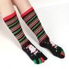 Winter Warm Christmas Toe Socks Cartoon Printed Leg Warmer High Socks Women Boot Sock  Xmas Party