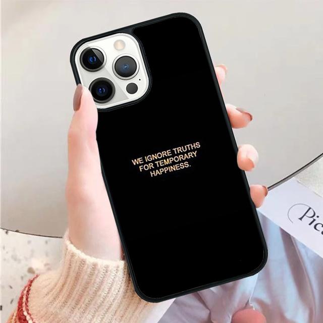 Чехол для телефона с надписью «Грустная депрессия» Черный Цвет Для iPhone 17 Air 16 15 14 Plus 11 12 13 Pro Max Apple max