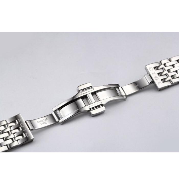 19mm Le Locle Series T006407A T006408A T006407.408 Series Watchband Watch Solid Stainless Steel Bracelet Male Strap Wristband For T006