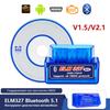Bluetooth 5.1 ELM327 V2.1 Авто OBD2 сканер Автомобильный диагностический инструмент Считыватель кодов Инструмент Супер MINI ELM 327 V1.5 Для Android