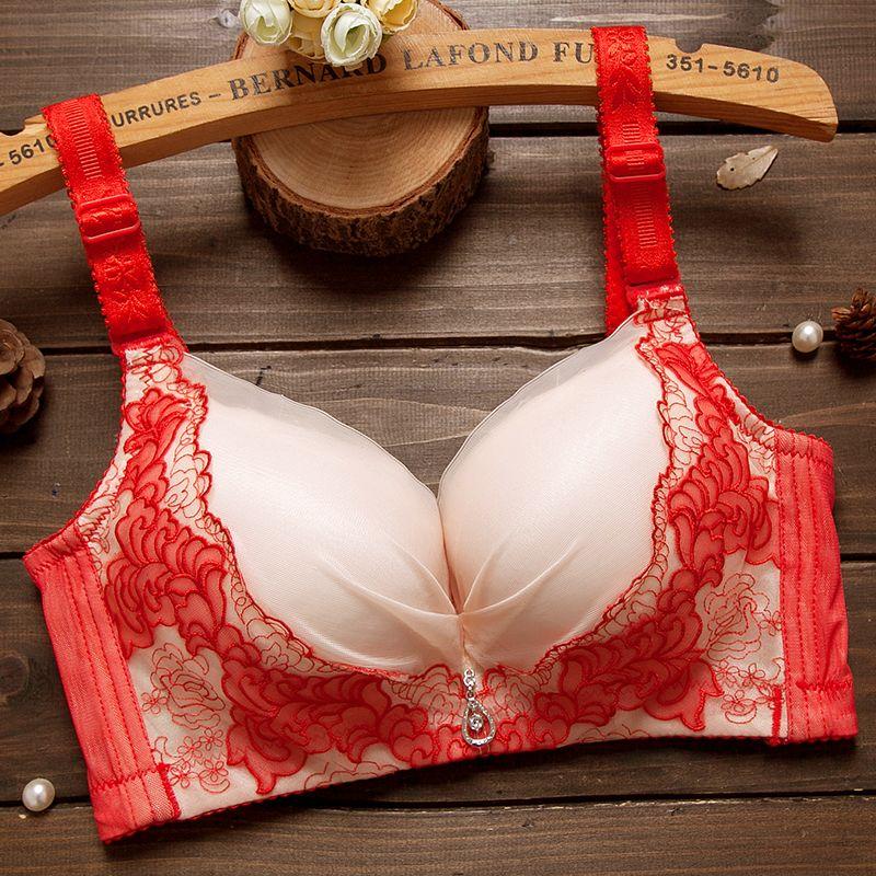 Весенне-летний бюстгальтер без стального кольца, бюстгальтер в сборе, утолщенное сексуальное кружевное нижнее белье, бюстгальтер, нижнее белье, женская боковая грудь
