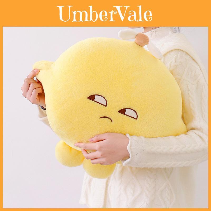 Cozy Lemon Plush Cushion For Girls Sleeping Companion Ultra Soft 50cm Short Velvet