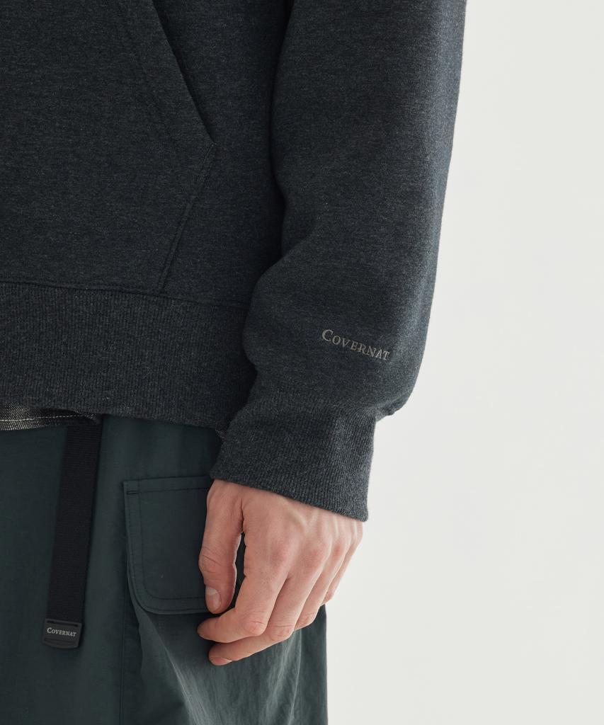 Covernat Signature Symbol Boa Zip-Up Melange Charcoal