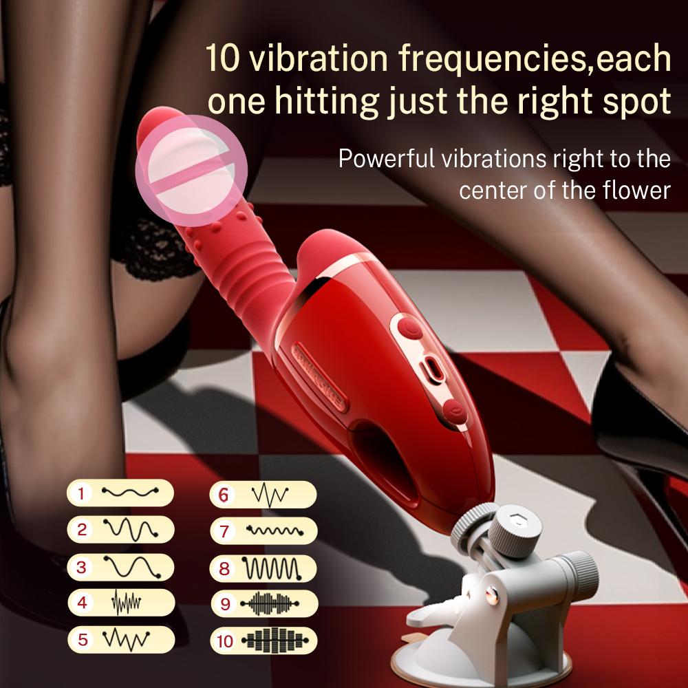 Wireless APP Controlled Retractable Suction Vibrator G-spot Nipple Clitoral Stimulator Licking Dildo Female Adult Sex Toys