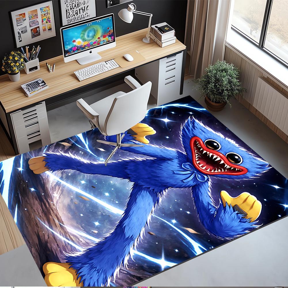 Huggy Wuggy Printed Carpet Rug for Office Chair Living Room Bedroom Kitchen Room Decor Gifts