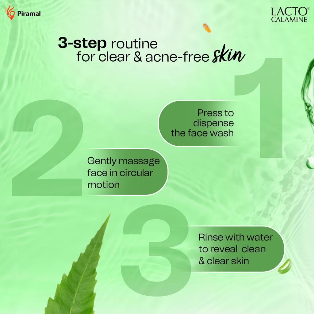 Lacto Calamine Пенка для умывания с нимом, алоэ вера и куркумой 150 мл | Ниацинамид и салициловая кислота для чистой кожи