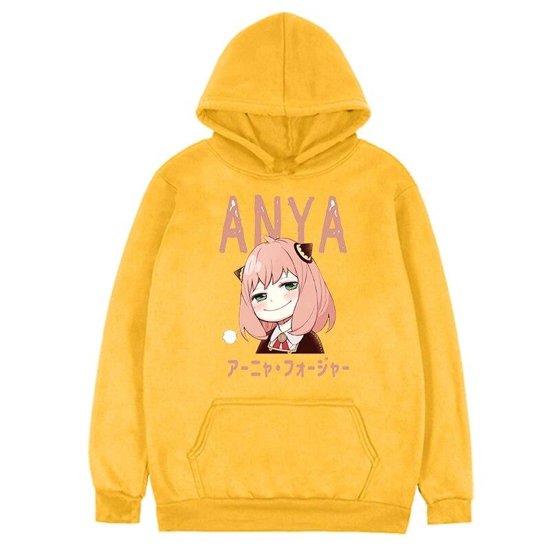 Kawaii аниме Spy X Семья Для женщин с капюшоном из флиса Harajuku Япония Unisexga толстовки унисекс осень зима сохраняющая тепло толстовка спортивная одежда