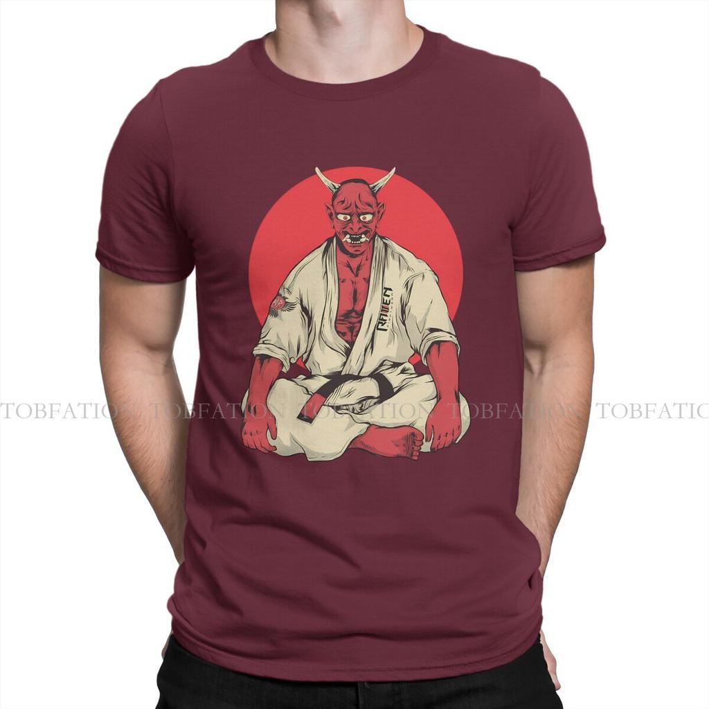 Jiu Jitsu Bjj The Oni Tshirt Classic Graphic Unisexs Streetwear Tops Large Cotton Crewneck T Shirt