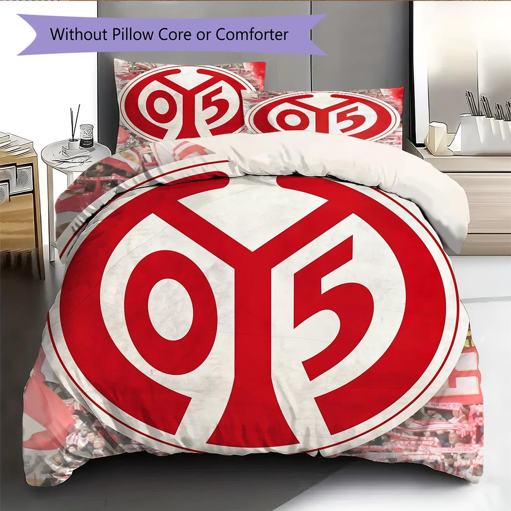 FSV Mainz 05 Pattern Bedding Home Decoration Birthday Gift (1 * duvet cover + 2 * pillowcase, without core)