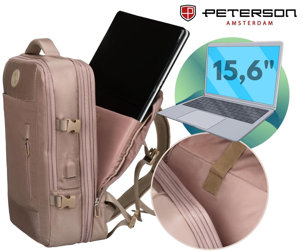 PTN 24421-5081 Beige Travel Backpack