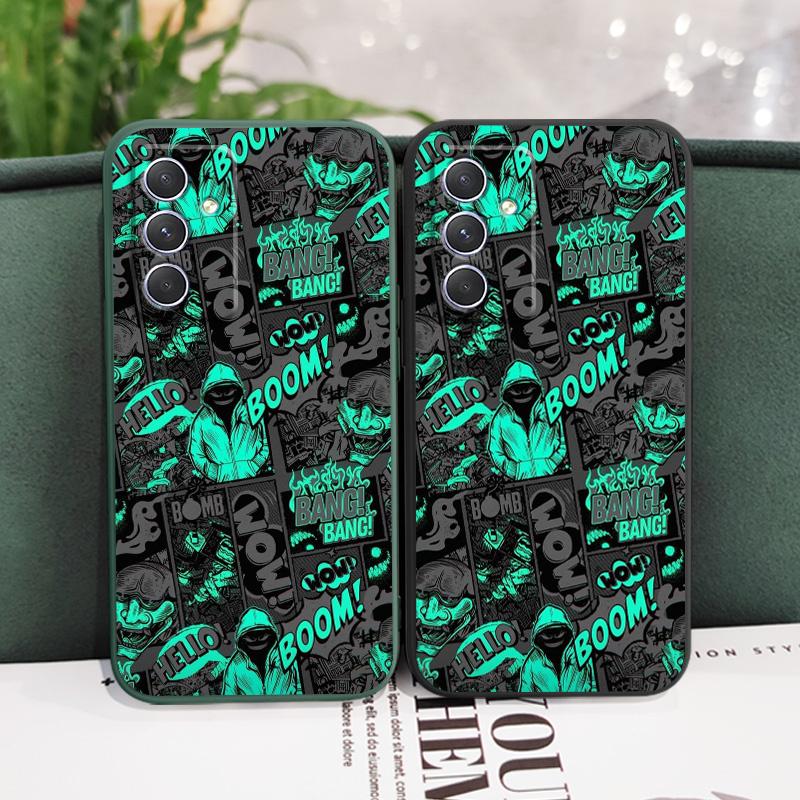 Чехол со средним пальцем и летучими мышами для Samsung A56 A36 A26 A17 A16 A54 A34 A24 A14 A07 A73 A53 A33 A13 A72 A52 A32 A22 A15 A25 A35 A55 5G