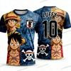 Япония One Piece Футболка с Луффи Футбольная майка Мужская футболка Детская Футбольная специальная майка Комплект Взрослая Женская Толстовка