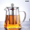 Heat Resistant Glass Teapot with Stainless Steel Tea Infuser Filter Flower Kettle Kung Fu Set  Puer Oolong