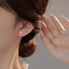 925 Sterling Silver Inlaid Shiny Zircon Heart Earrings for Women Korean Small Sweet Jewelry