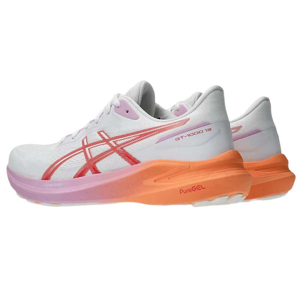 Asics GT 1000 13 White Coral Reef Women Sneakers 1012B663-101