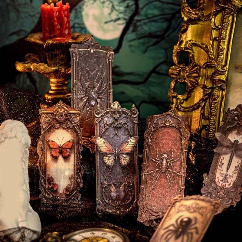 20 штук Эстетичные готические тисненые наклейки Наклейка для скрапбукинга для журнала, блокнота, бутылки для воды, фотоальбома, чехла для телефона