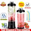 600ml Portable Blender 240W USB Rechargeable Electric Juicer with 6D Blades, BPA-Free, 4000mAh Lithium Battery, Quick Charge, Small Container for