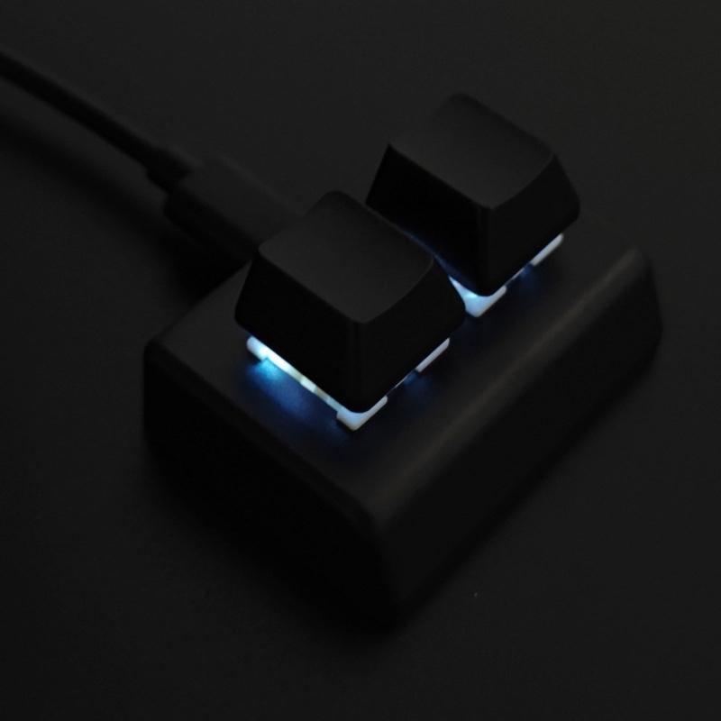 Механическая игровая USB-клавиатура с 2 настраиваемыми клавишами, цветной подсветкой, программируемые хот-свап клавиатурные блоки