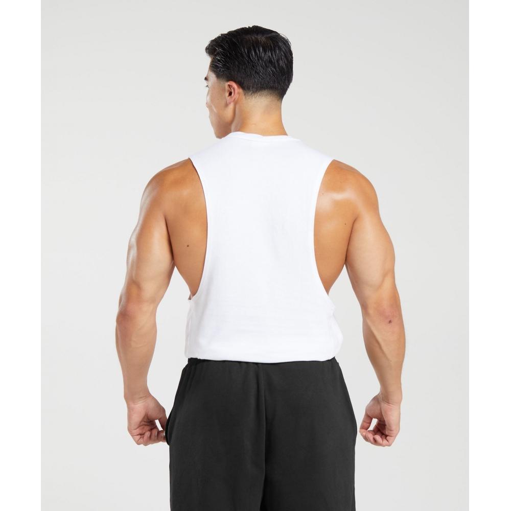 Gymshark Майка на бретелях React с опущенными плечами Белая A2a8o Wbbm