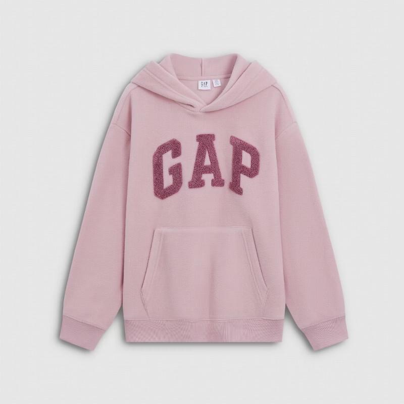 Gap Флисовая толстовка с капюшоном и логотипом для девочек