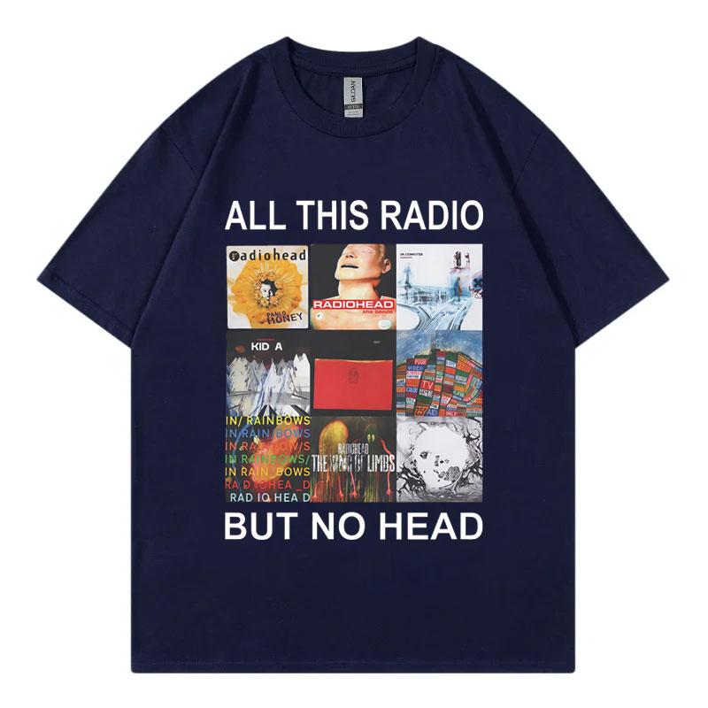 All This Radio But No Head TShirt Rock Band Radiohead Music Album Graphic T Shirts Men Women Clothing Fashion Hip Hop TShirts