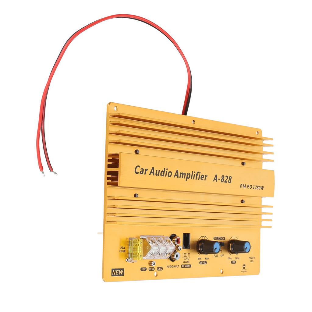Автомобильный усилитель высокой мощности, плата усилителя 12 В 1280 Вт, активная плата усилителя автомобильного басового сабвуфера для 8-12-дюймового динамика-вуфера