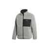 Adidas Двусторонняя хлопковая куртка из шерпа с логотипом, мужская верхняя одежда, средний-конопляно-серый GF0051