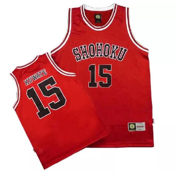 1-15 Anime Shohoku School Basketball Team Jersey Cosplay Costume Sakuragi Hanamichi Rukawa Jersey Sports Wear Uniform