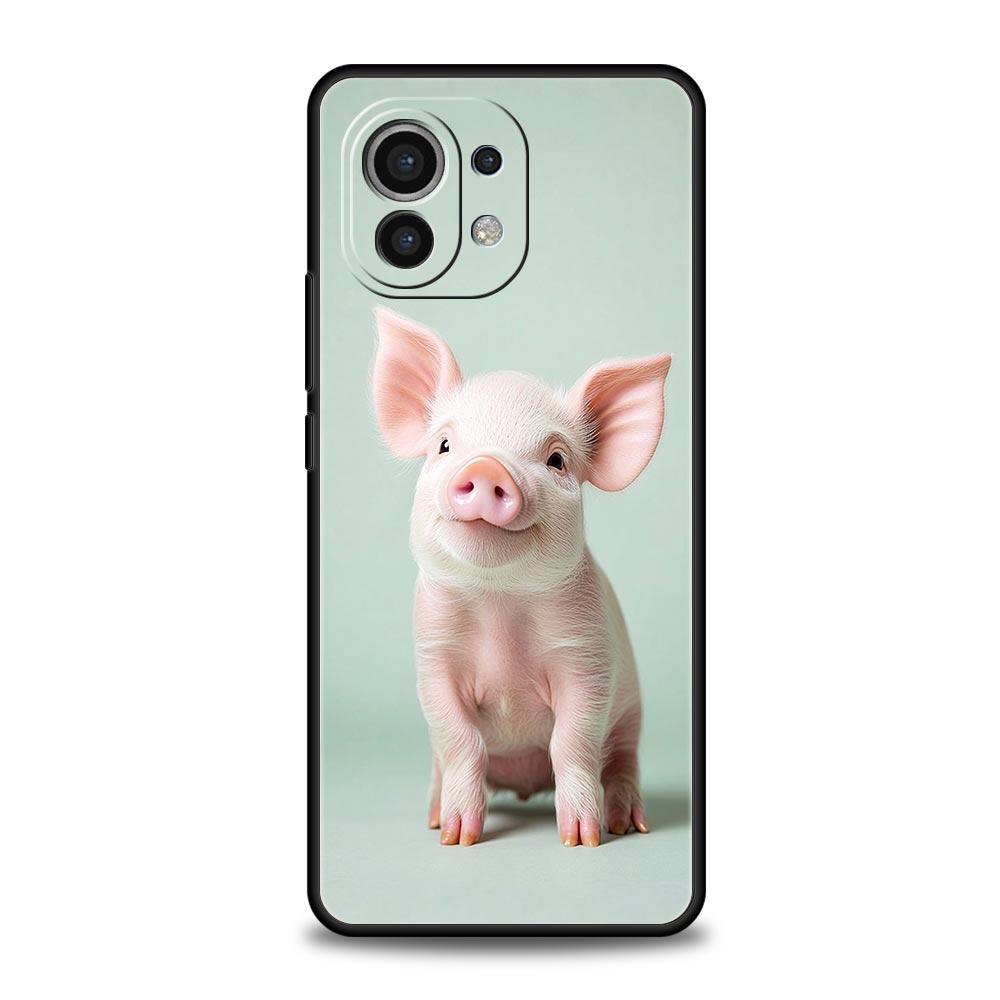 Милый Чехол-Насадка для Телефона в Виде Свиньи для Xiaomi Mi 17 15 14 13 12 11 Ultra 15T 14T 13T 12T 11T Pro Lite 5G Мягкий ТПУ Чехол Fundas Capas Сумки