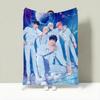 Kpop P-PLAVE Throw Lightweight 240g Flannel Blanket Soft Skin-friendly for Summer Cooling