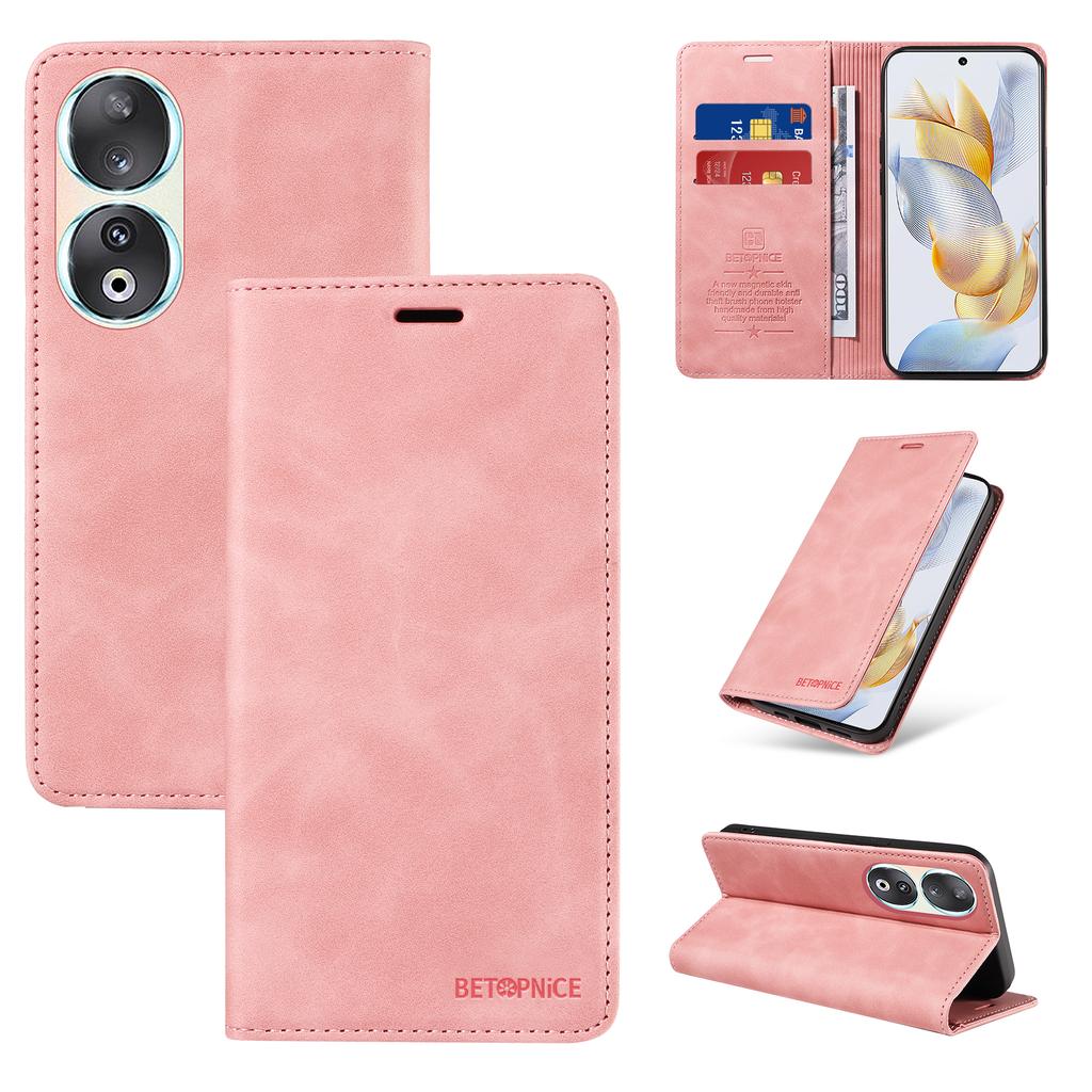 Leather Wallet Folio Case Magnetic Closure RFID Blocking Card Slot Kickstand Full Protection Case For Huawei Honor 90 X9A X40 X8 X9 Mate 60 Nova 11i