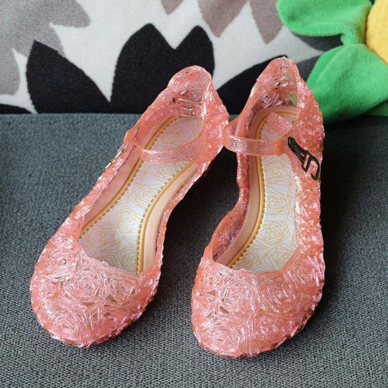 Stylish Summer Toddler Kids Baby Girls Wedge Sandals Crafted From Durable Pvc Material