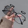 Dust-Proof, Color-Changing Glasses for Women and Men - Light Cold Tea-Colored Frame, Suitable for Big Faces, Trendy Design.