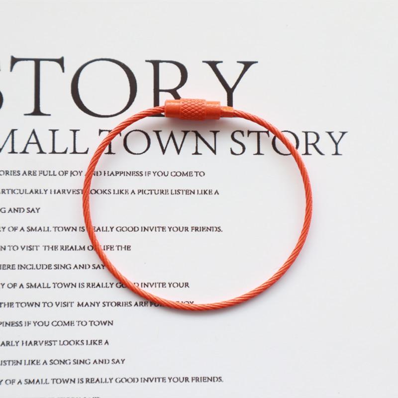 1pcs Colorful Stainless Steel Wire Luggage Tag Clip Durable And Easy To Install Perfect For Travel And Everyday Use