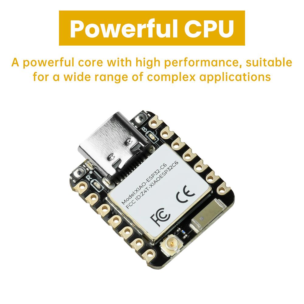 ESP32-C6 WiFi BT Плата разработки XIAO Seedstudio Подходит для Zigbee Умный дом IoT Интерфейс Type C
