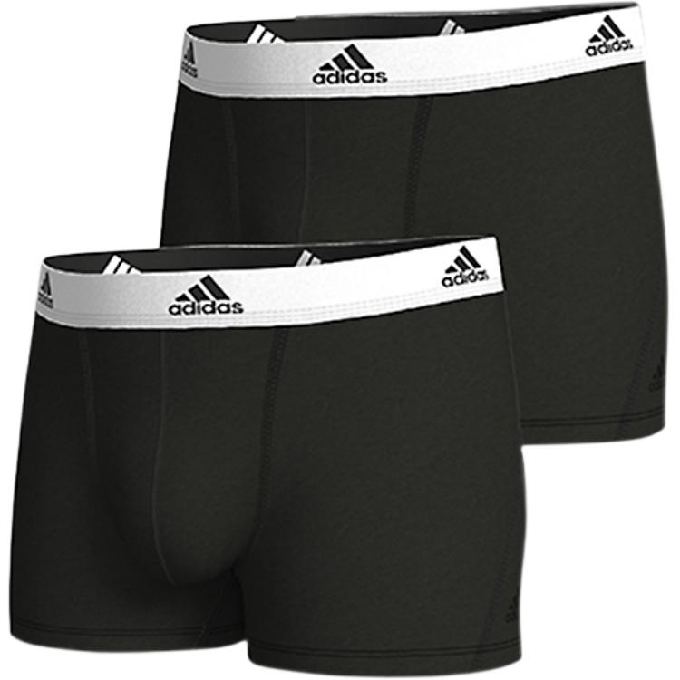 adidas Эластичные удобные быстросохнущие спортивные шорты-боксеры с буквенным принтом, 2 пары, мужские шорты черного цвета 4A1M20