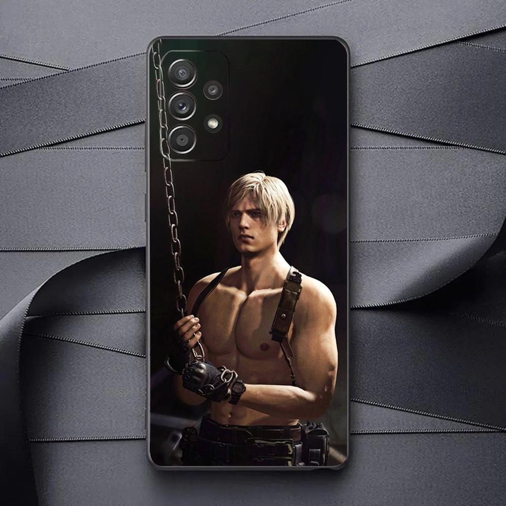 Чехол для телефона Leon R-Resident Kennedy E-Evil 4 для Samsung Galaxy A13, A21s, A22, A31, A32, A52, A53, A71, A80, A91 Мягкий черный чехол для телефона