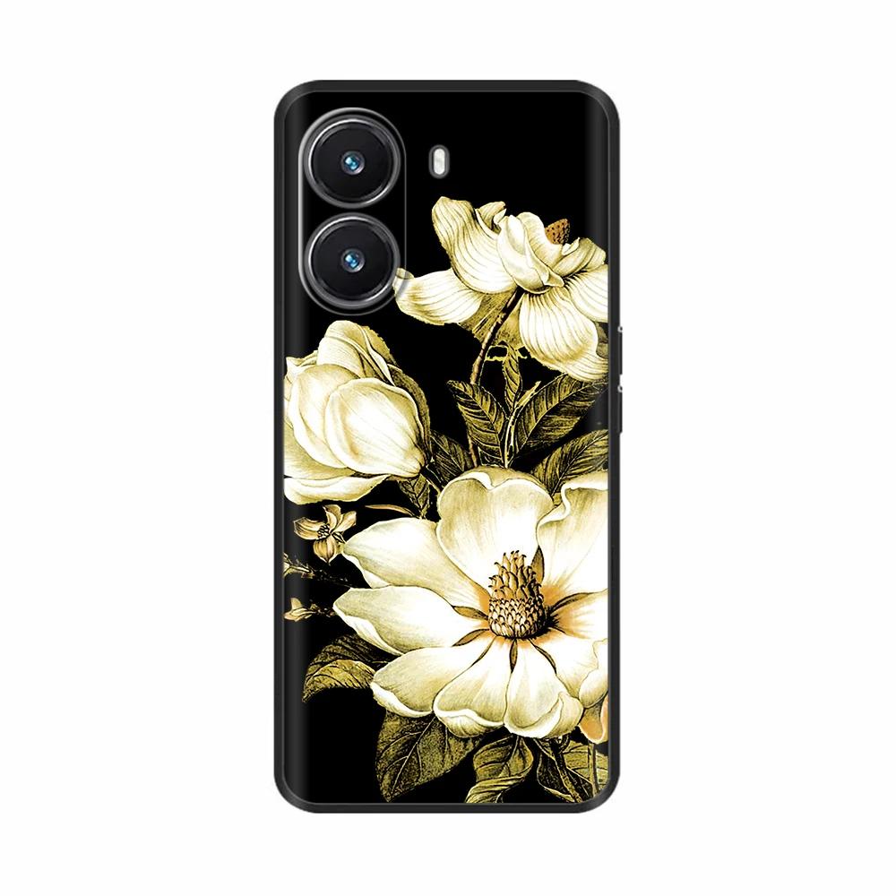 For Redmi Turbo4 Luxury Painted Black Silicone Case Soft Shockproof Cover For Redmi Turbo 4 Bumper Patterned Design Phone Cover