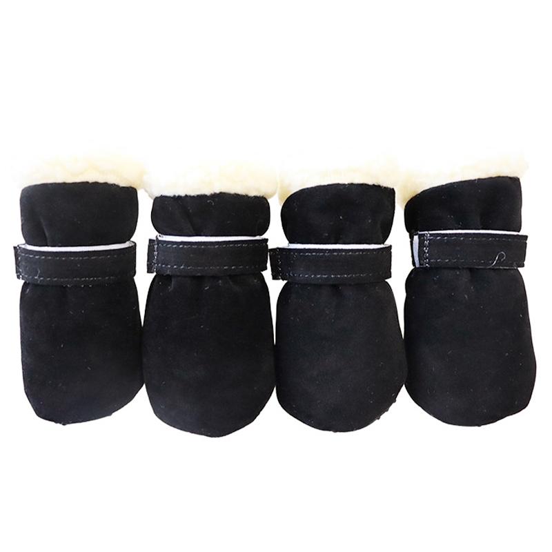 4 шт. обуви для собак маленьких и больших пород, зимние теплые сапоги для щенков, нескользящие мягкие кроссовки для кошек, обувь для прогулок на открытом воздухе для собак