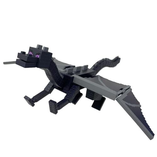 Minecraft Ender Dragon Posing Big Figure, Approx. 26cm, Articulated, Faithfully Reproduced, Large Size, Official Merchandise