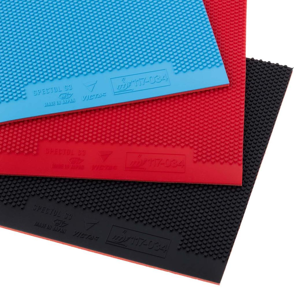 VICTAS Spectrum S3 Table Tennis Top Speedy High 210030 Rubber, Soft, Tension, Offensive, Red, 2.0,