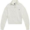 Polo Logo Embroidered Solid Color Long Sleeve Sweater Women Sweater White 211963467-001